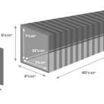40 Foot Shipping Container size Diagram